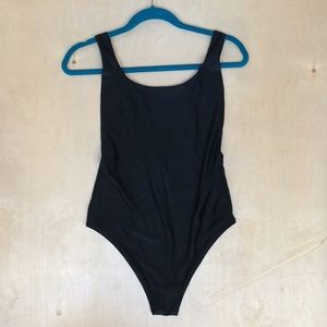 Aerie Black High-waisted One-Piece Bathing Suit, M